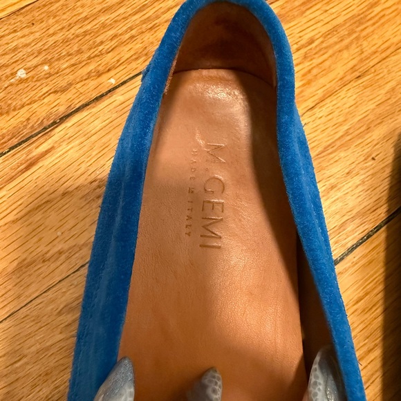M. Gemi Blue Suede Women’s Loafers - Picture 2 of 6